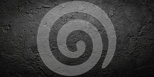 Abstract Black Wall Texture with Rough Concrete Grunge for Pattern Background