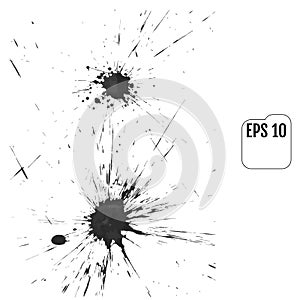 Abstract black watercolor paint splash background. black waterco