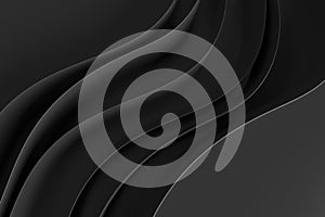 Abstract black waves background.