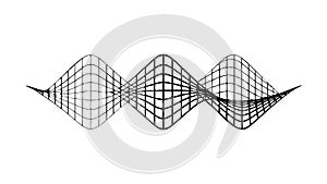 Abstract Black Wavy Line Motion Pattern, vector design Generative AI