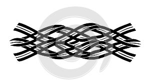 Abstract Black Wavy Line Pattern - Dynamic Flowing Texture, vector design Generative AI