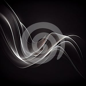 abstract black and white background with smooth lines