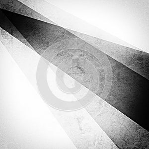 Abstract black and white background with striped angle corner design in layers