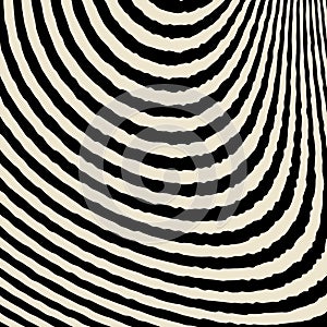 Abstract Black and White Background of Waves