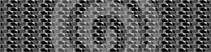 Abstract black and white brick wall vector illustration background