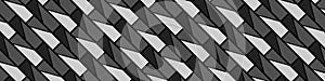 Abstract black and white brick wall vector illustration background