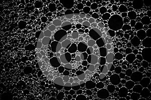 Abstract Black And White Bubble Background