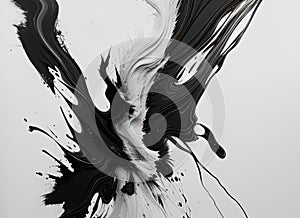 Abstract black white chocolate, illustration.