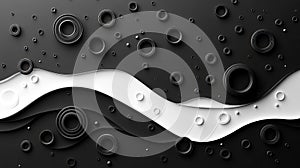 Abstract Black and White Geometric Background