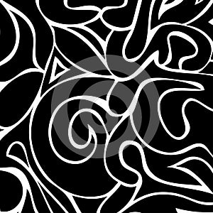 Abstract black and white colors composition