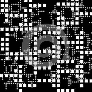 Abstract black and white computer code background pattern