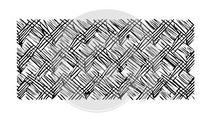 Abstract Black and White Criss-Cross Pattern, vector design Generative AI