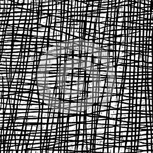 Abstract black and white crosshatch pattern texture