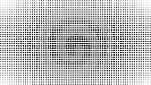 Abstract black and white dots background. Comic pop art style. Light effect. Gradient background with dots.