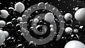 Abstract black and white drops background