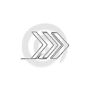 Abstract Black White Geometric Pattern with Arrows on White Background