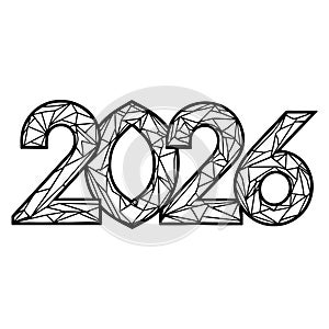 Abstract black and white geometric pattern background vector illustration