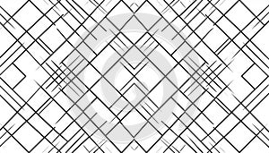 Abstract black-and-white geometric pattern of intersecting lines