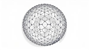 Abstract Black And White Geometric Sphere Pattern
