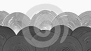 Abstract Black and White Geometric Wave Pattern Background