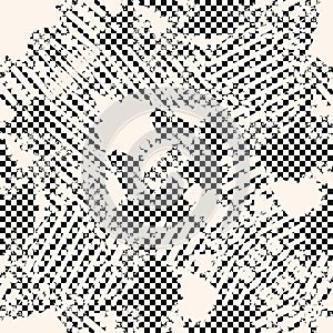 Abstract black and white grunge seamless pattern. Urban art graffiti texture