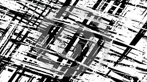 Abstract black and white grunge texture overlay digital art background for design