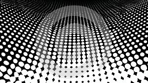 Abstract Black White Halftone Dot Pattern Background
