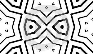 Abstract black and white halftone hexagon, triangle seamless pattern.