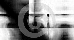 Abstract black and white halftone pattern with varying dot density creating a gradient effect