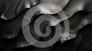 Abstract black and white image featuring smooth, flowing textures and shapes, creating a visually captivating and dynamic