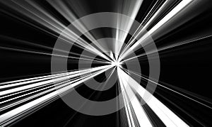 Abstract Light Burst on Black Background