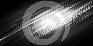 Abstract black and white light streaks creating a dynamic and energetic visual effect photo