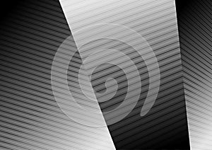 Abstract black white lines refraction vector background