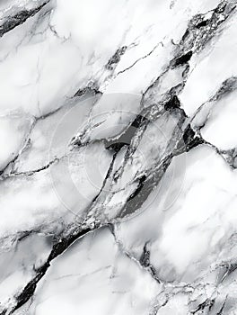 Abstract Black and White Marble Texture Background