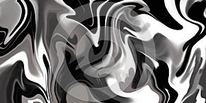 Abstract black white marbled background