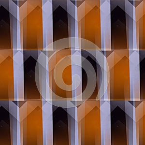 abstract black white and orange repeating geometric patterns and design with creative blur