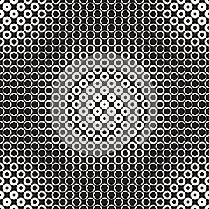 Abstract black and white pattern background. Seamless geometric circle halftone. Stylish modern texturen