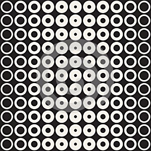 Abstract black and white pattern background. Seamless geometric circle halftone. Stylish modern texturen