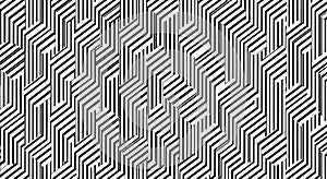 Abstract Black and White Striped Geometric Pattern Background