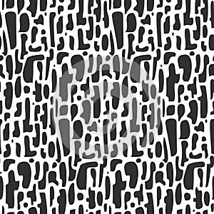 Abstract black and white pattern with shapes