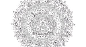 Abstract black and white pattern of tiny lines and shapes