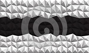 Abstract black white polygon geometric triangle vector background