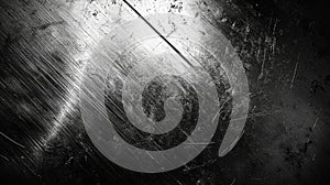 Abstract Black And White Scratched Metal Texture
