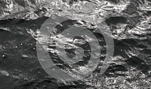 Abstract Black and white Sea wave texture.Ocean wave texture