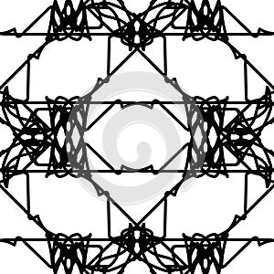 Abstract black and white seamless pattern
