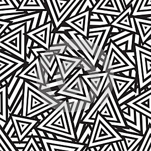 Abstraktné čiernobiely bezšvový vzor. vektor 