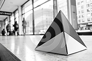 Abstract shape in black and white photo
