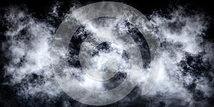 Abstract Black and White Smoke Cloud Background Texture