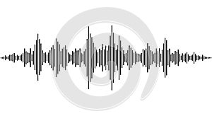 Abstract Black and White Sound Waveform Equalizer