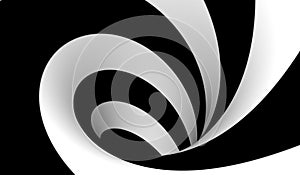 Abstract black and white spiral